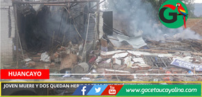 Joven muere y dos quedan heridos tras explosión en Sicaya