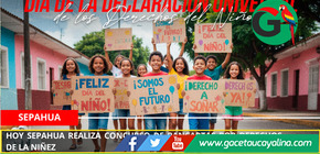 Hoy Sepahua realiza concurso de pancartas por derechos de la niñez