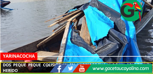 Dos Peque Peque colisionan en Yarinacocha y dejan adulto herido