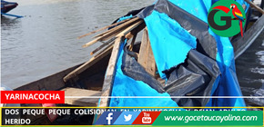 Dos Peque Peque colisionan en Yarinacocha y dejan adulto herido