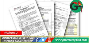 Contraloría detecta pago indebido de S/102 mil en contratación de hospedaje para FICAFÉ 2024.