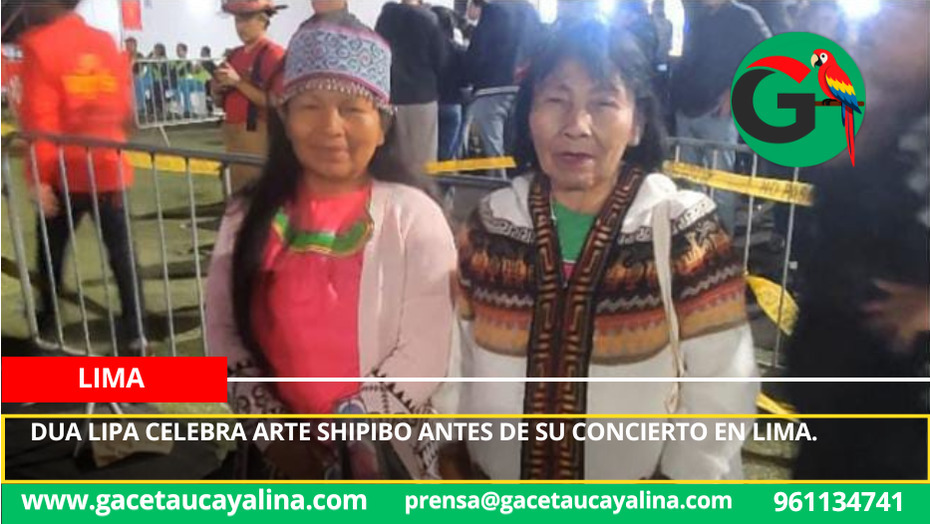 Dua Lipa celebra arte shipibo antes de su concierto en Lima.