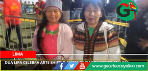 Dua Lipa celebra arte shipibo antes de su concierto en Lima.