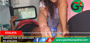 Agricultor es evacuado tras peligrosa mordedura de serpiente en Atalaya