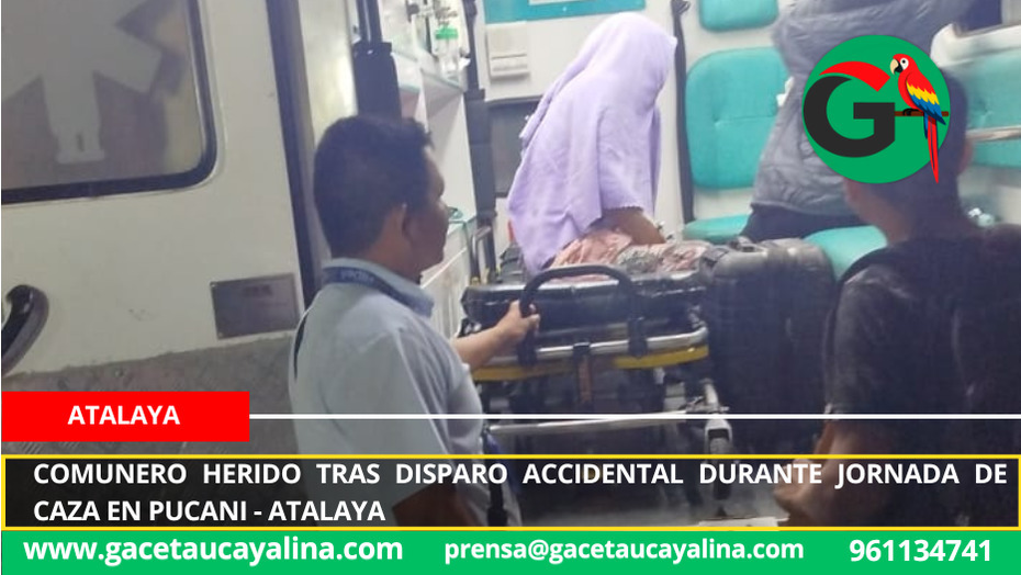 Comunero herido tras disparo accidental durante jornada de caza en Pucani - Atalaya