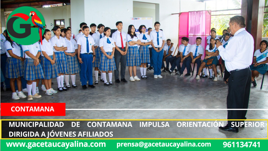Municipalidad de Contamana impulsa orientación superior dirigida a jóvenes afiliados