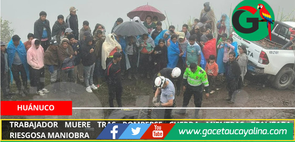 Trabajador muere tras romperse cuerda mientras realizaba riesgosa maniobra.