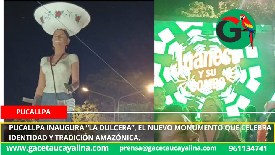 Pucallpa inaugura “La Dulcera”, el nuevo monumento que celebra identidad y tradición amazónica.