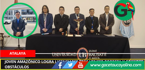 Joven amazónico logra licenciarse tras vencer pobreza y grandes obstáculos