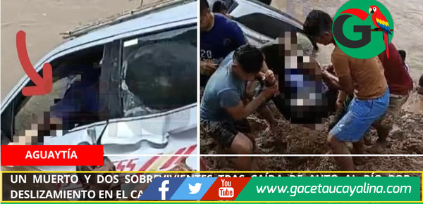 Un muerto y dos sobrevivientes tras caída de auto al río por deslizamiento en el caserío Progreso.