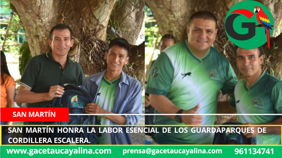 San Martín honra la labor esencial de los guardaparques de Cordillera Escalera.
