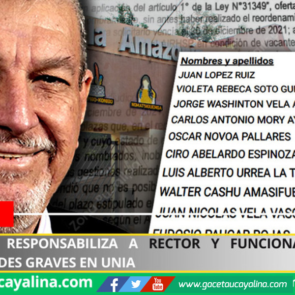 Contraloría responsabiliza a rector y funcionarios por irregularidades graves en UNIA