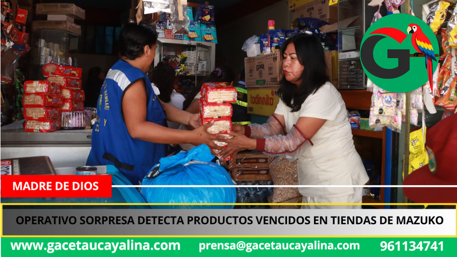 Municipalidad de Inambari halla productos vencidos durante operativo en Mazuko