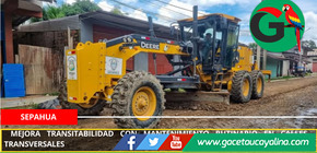 Municipalidad de Sepahua ejecuta mantenimiento rutinario en calles transversales