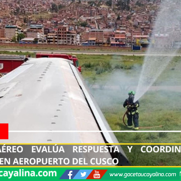 Simulacro aéreo evalúa respuesta y coordinación ante emergencias en aeropuerto del Cusco.