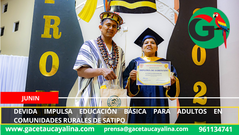 Familias ashaninkas culminan estudios básicos con asistencia de Devida