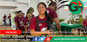 EDUCCA clausura formación de promotores ambientales escolares en Pucallpa