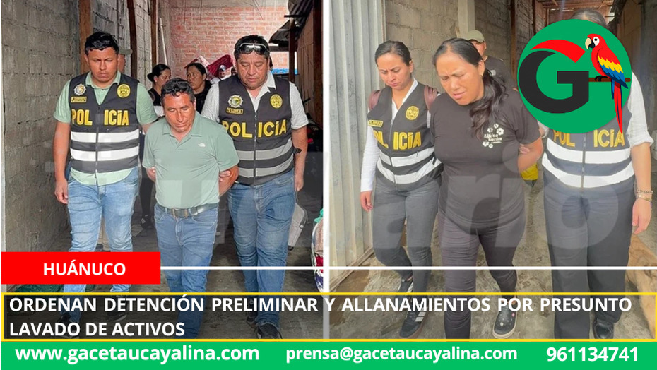 Ordenan detención preliminar y allanamientos por presunto lavado de activos.