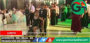 Jovencita en silla de ruedas emociona al bailar en promoción en Loreto