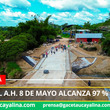 Puente del A.H. 8 de Mayo alcanza 97 % de avance