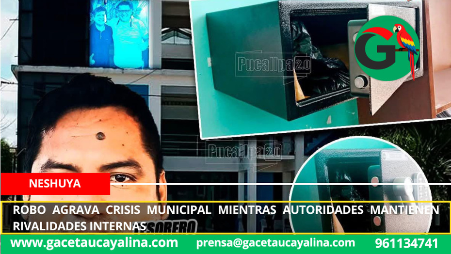 Robo agrava crisis municipal mientras autoridades mantienen rivalidades internas