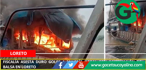 Fiscalía asesta duro golpe a minería ilegal con destrucción de balsa en Loreto