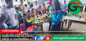 Municipalidad de Ucayali - Contamana lleva alegría navideña a niños de Golondrina de Suhaya