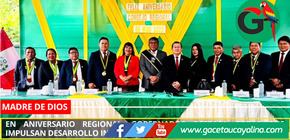 En aniversario regional, gobernador destaca obras que impulsan desarrollo integral en Madre de Dios