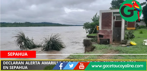 Declaran alerta amarilla por aumento del caudal de ríos en Sepahua