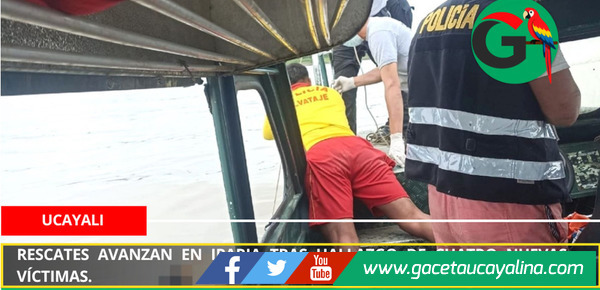 Rescates avanzan en Iparia tras hallazgo de cuatro nuevas víctimas.