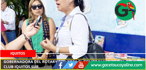 Gobernadora del Rotary refuerza el compromiso social del Club Iquitos Sur.