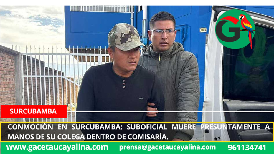 Conmoción en Surcubamba: suboficial muere presuntamente a manos de su colega dentro de comisaría.