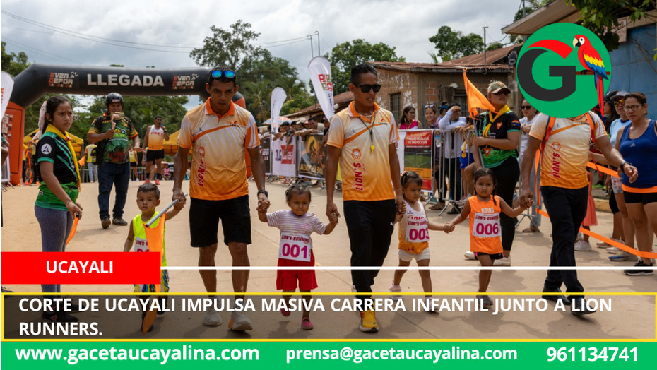 Corte de Ucayali impulsa masiva carrera infantil junto a Lion Runners.