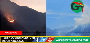 Temen que incendio forestal de gran magnitud en Luya alcance zonas pobladas.