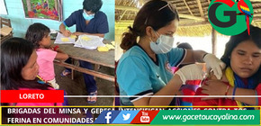 Brigadas del Minsa y Geresa intensifican acciones contra tos ferina en comunidades ribereñas