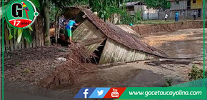 28 familias afectadas por desborde del río Ucayali en Loreto