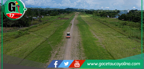 Municipalidad de Sepahua optimiza pista del aeródromo local
