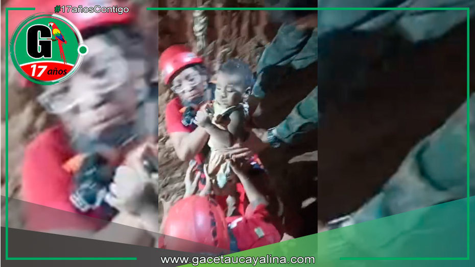 Niño rescatado tras 18 horas en pozo de 12 metros