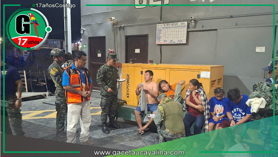 Marina y Serenazgo salva a familia tras naufragio en río Ucayali