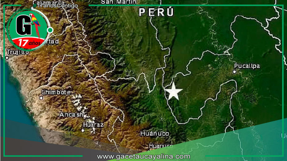Sismo de 4.6 remeció Padre Abad Ucayali esta mañana