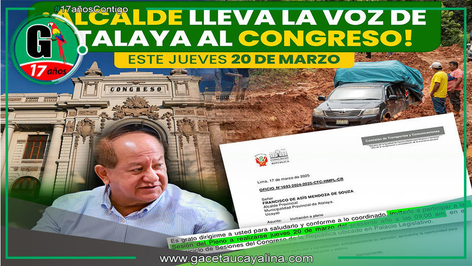Alcalde exigirá en Congreso reparación urgente de carretera