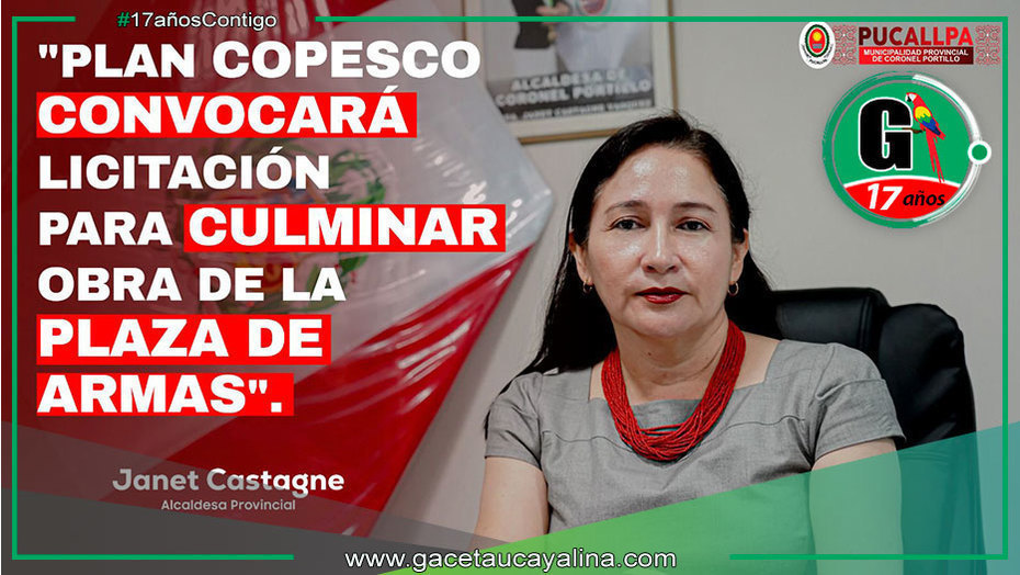 Plan Copesco licitará saldo de obra de Plaza de Armas de Pucallpa