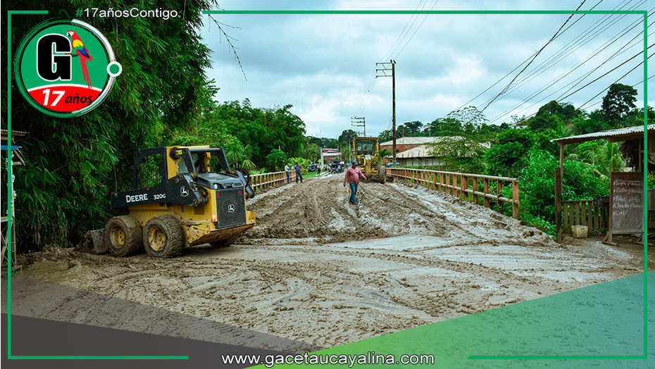 Municipalidad de Ucayali rehabilita puentes Maquia y 8 de Mayo