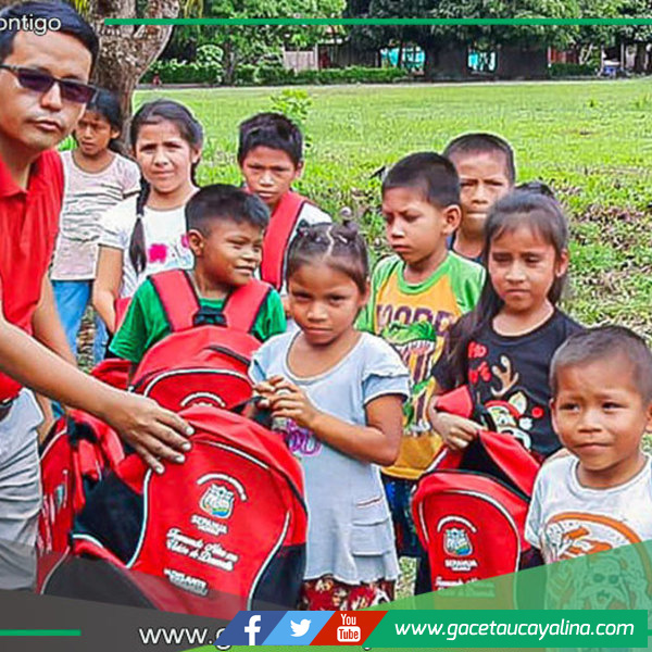 Sepahua: mochilas equipadas llegan a Comunidad Nativa Paraíso