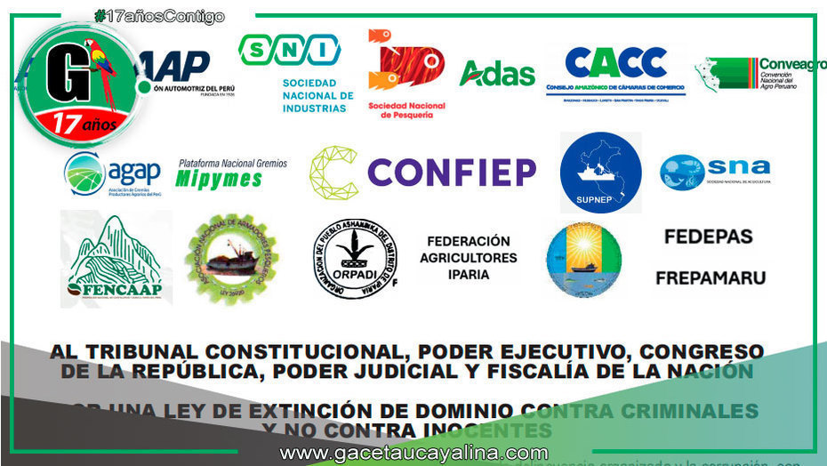Gremios empresariales piden revisar y mejorar ley de extinción de dominio