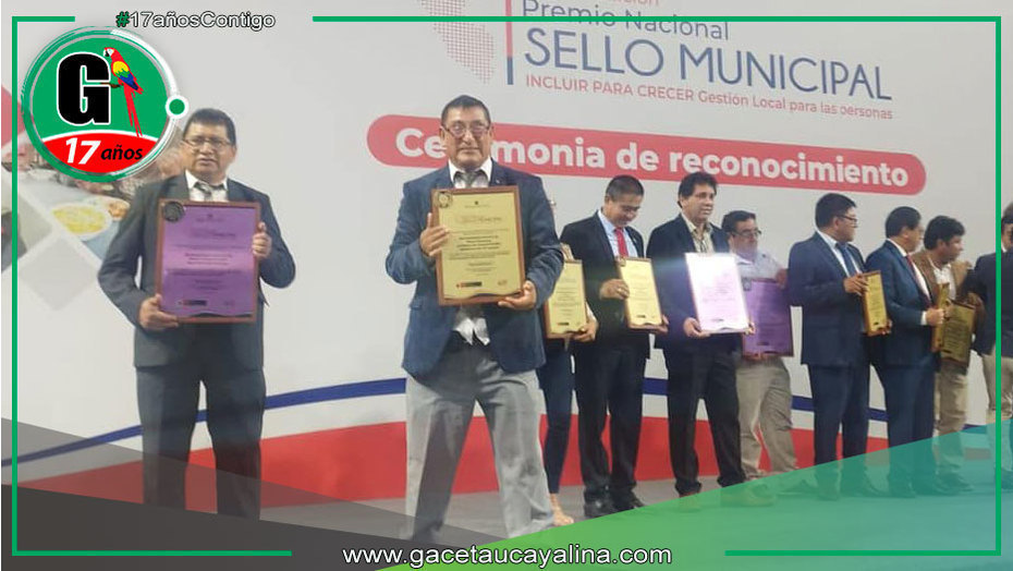Municipalidad de Ucayali Contamana recibe premio Platinum por desarrollo social