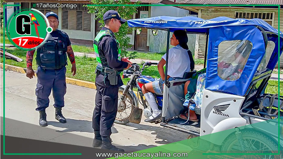 Sepahua refuerza control para evitar menores en mototaxis