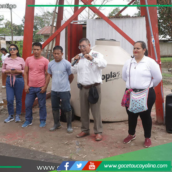 Inauguran pozo tubular que beneficiará a más de 300 vecinos en CP. Contamana