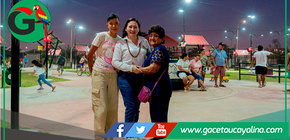 Alcaldesa Janet Castagne inaugura la anhelada Plaza josé olaya