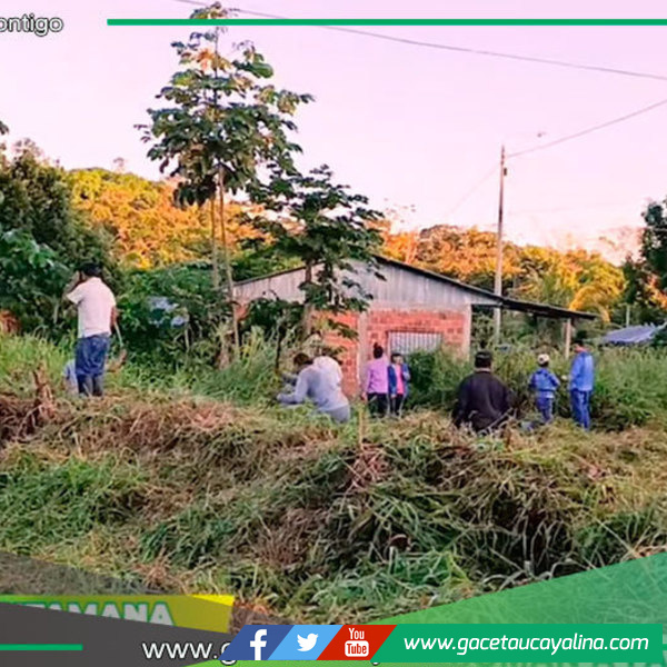 Vecinos y municipalidad trabajan por parque recreacional en barrio en Contamana